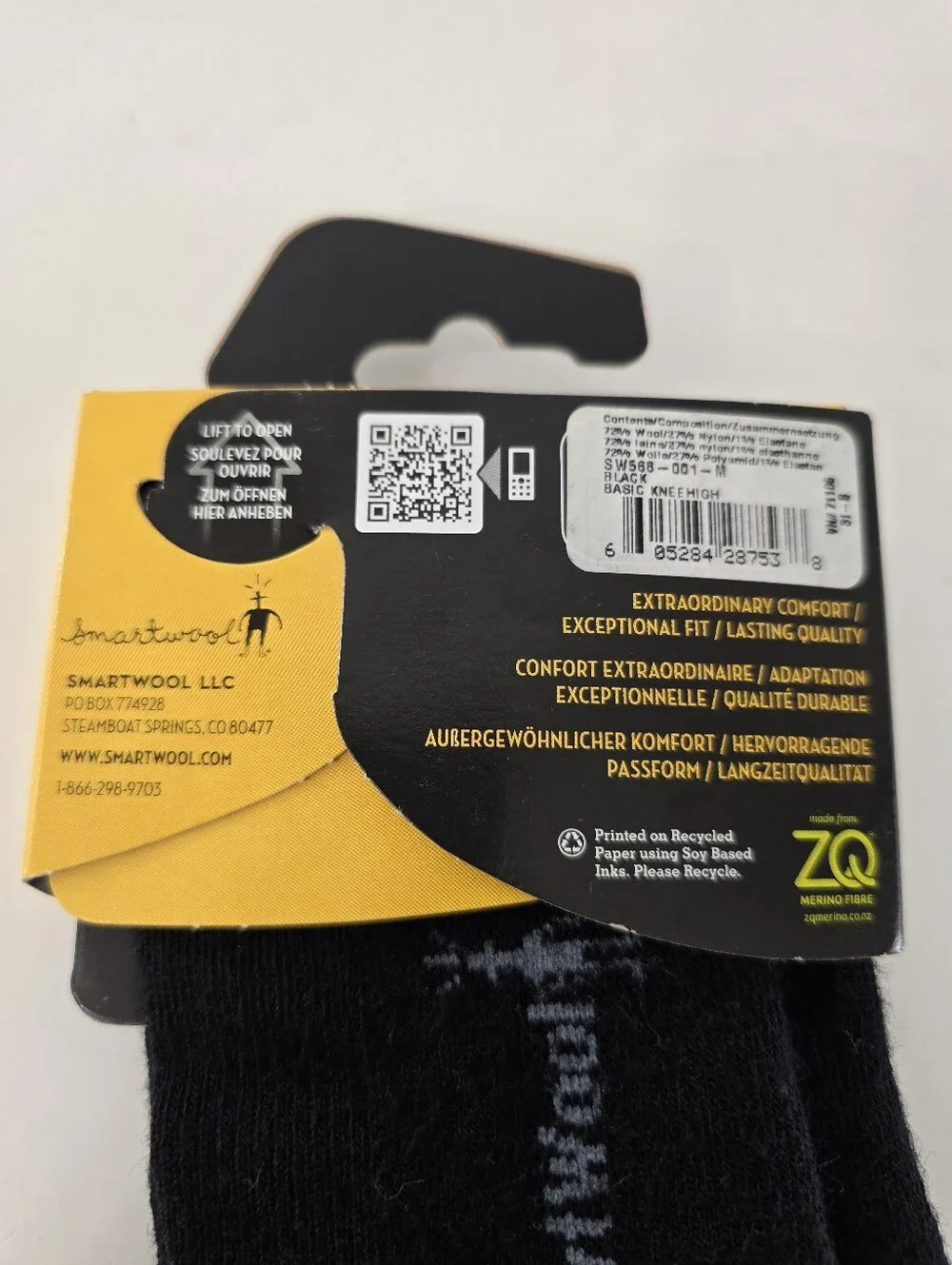 Smartwool Lifestyle Women's Cushion Merino Wool Tall Boot Crew Socks NEW M Black
